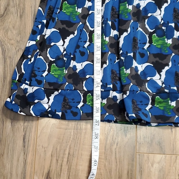 Saks Fifth Ave Blue Brown Pattern Dress - Picture 7 of 14